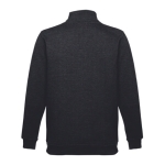 1/4 zip sweatshirts, polyester & cotton, 320 g/m2 black colour