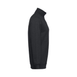 1/4 zip sweatshirts, polyester & cotton, 320 g/m2 black colour third view