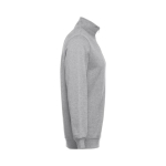 1/4 zip sweatshirts, polyester & cotton, 320 g/m2 grey colour third view