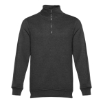 1/4 zip sweatshirts, polyester & cotton, 320 g/m2 graphite colour