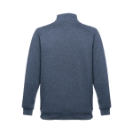 1/4 zip sweatshirts, polyester & cotton, 320 g/m2 marbled blue colour second view