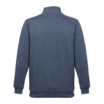 1/4 zip sweatshirts, polyester & cotton, 320 g/m2 marbled blue colour