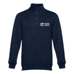 1/4 zip sweatshirts, polyester & cotton, 320 g/m2 main view