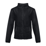 Fleece and polyester jacket, 260 g/m2, THC Helsinki black colour first view