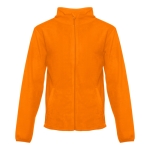 Fleece and polyester jacket, 260 g/m2, THC Helsinki orange colour