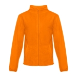 Fleece and polyester jacket, 260 g/m2, THC Helsinki orange colour first view