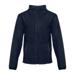 Fleece and polyester jacket, 260 g/m2, THC Helsinki navy-blue colour first view