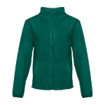 Fleece and polyester jacket, 260 g/m2, THC Helsinki dark green colour first view