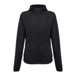 Women's fleece and polyester jacket, 260 g/m2, THC Helsinki black colour