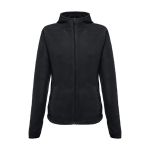 Women's fleece and polyester jacket, 260 g/m2, THC Helsinki black colour first view