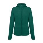 Women's fleece and polyester jacket, 260 g/m2, THC Helsinki dark green colour first view