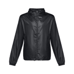 Unisex polyester windbreaker jacket, 65 g/m2 black colour first view