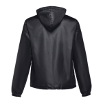 Unisex polyester windbreaker jacket, 65 g/m2 black colour