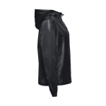 Unisex polyester windbreaker jacket, 65 g/m2 black colour third view