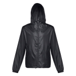 Unisex polyester windbreaker jacket, 65 g/m2 black colour