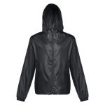 Unisex polyester windbreaker jacket, 65 g/m2 black colour fourth view