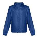 Unisex polyester windbreaker jacket, 65 g/m2 blue colour