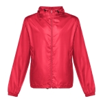 Unisex polyester windbreaker jacket, 65 g/m2 red colour