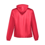 Unisex polyester windbreaker jacket, 65 g/m2 red colour second view