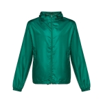 Unisex polyester windbreaker jacket, 65 g/m2 dark green colour first view