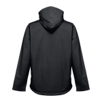 Softshell polyester jacket with hood, 280 g/m2, THC Zagreb black colour second view