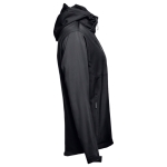 Softshell polyester jacket with hood, 280 g/m2, THC Zagreb black colour