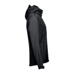 Softshell polyester jacket with hood, 280 g/m2, THC Zagreb black colour third view