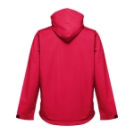 Softshell polyester jacket with hood, 280 g/m2, THC Zagreb red colour second view