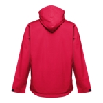 Softshell polyester jacket with hood, 280 g/m2, THC Zagreb red colour