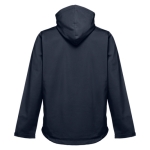 Softshell polyester jacket with hood, 280 g/m2, THC Zagreb navy-blue colour