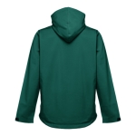 Softshell polyester jacket with hood, 280 g/m2, THC Zagreb dark green colour