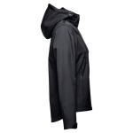 Women's polyester softshell jacket, 280 g/m2, THC Zagreb black colour