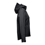 Women's polyester softshell jacket, 280 g/m2, THC Zagreb black colour third view