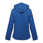 Women's polyester softshell jacket, 280 g/m2, THC Zagreb blue colour