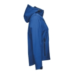 Women's polyester softshell jacket, 280 g/m2, THC Zagreb blue colour third view