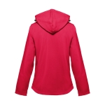 Women's polyester softshell jacket, 280 g/m2, THC Zagreb red colour second view