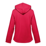 Women's polyester softshell jacket, 280 g/m2, THC Zagreb red colour