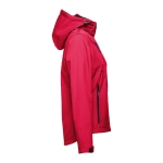 Women's polyester softshell jacket, 280 g/m2, THC Zagreb red colour third view