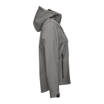 Women's polyester softshell jacket, 280 g/m2, THC Zagreb grey colour third view