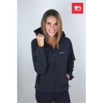 Women's polyester softshell jacket, 280 g/m2, THC Zagreb navy-blue colour still life view