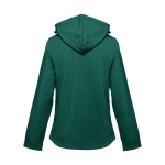 Women's polyester softshell jacket, 280 g/m2, THC Zagreb dark green colour second view