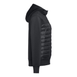 Hooded polyester jacket, 280 g/m2, THC Skopje black colour third view