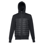 Hooded polyester jacket, 280 g/m2, THC Skopje black colour fourth view