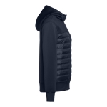 Hooded polyester jacket, 280 g/m2, THC Skopje navy-blue colour third view