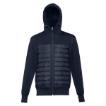 Hooded polyester jacket, 280 g/m2, THC Skopje navy-blue colour fourth view