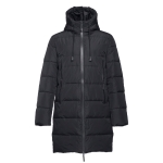 Padded unisex polyester parka, THC Brussels black colour