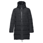 Padded unisex polyester parka, THC Brussels black colour first view