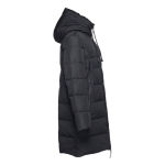 Padded unisex polyester parka, THC Brussels black colour