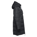 Padded unisex polyester parka, THC Brussels black colour third view