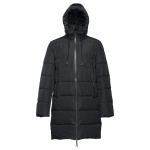 Padded unisex polyester parka, THC Brussels black colour fourth view